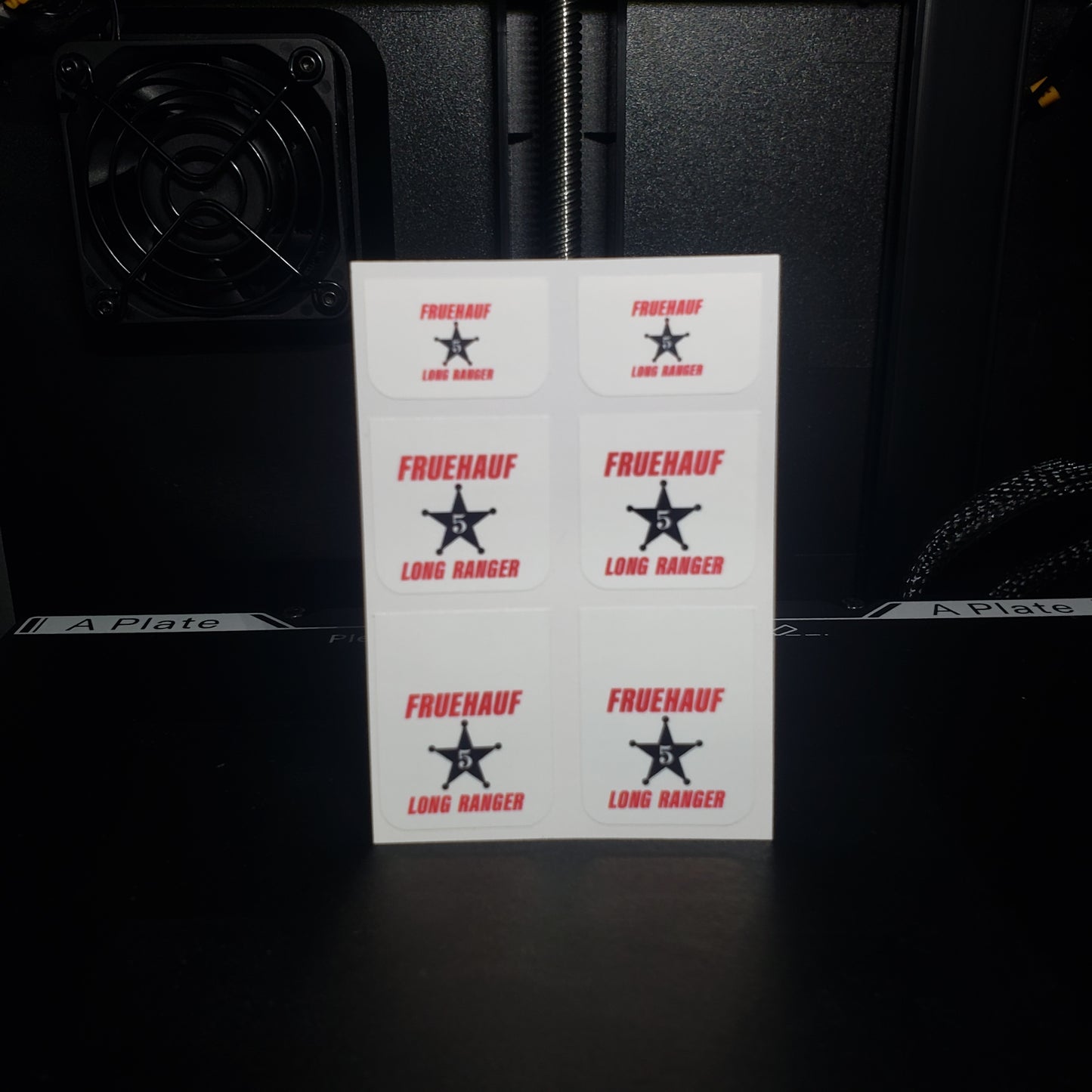1/25 Fruehauf Long Ranger Red on White MudFlap