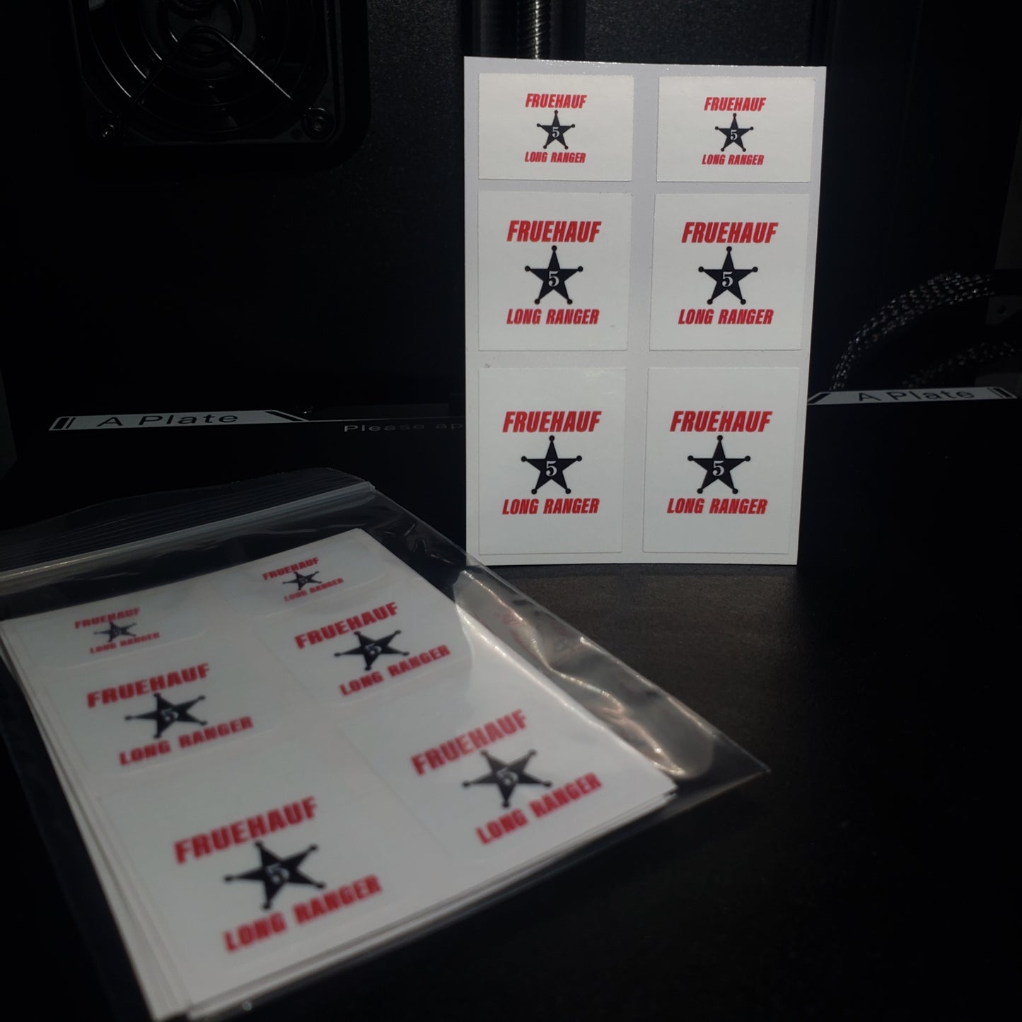 1/25 Fruehauf Long Ranger Red on White MudFlap