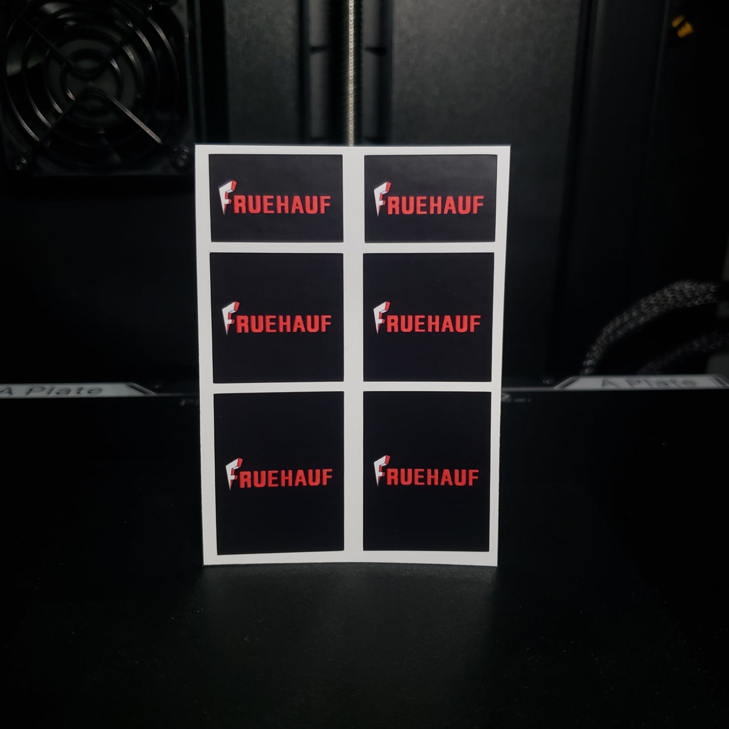 1/25 Fruehauf Red on Black MudFlap