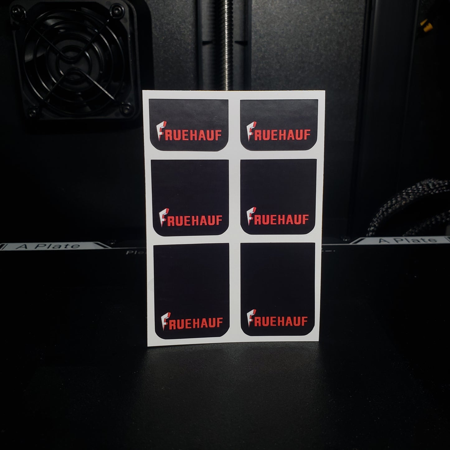 1/25 Fruehauf Red on Black MudFlap
