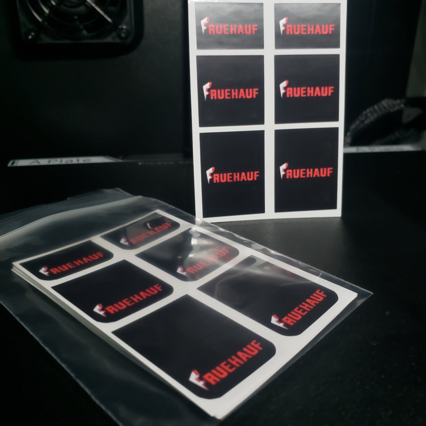 1/25 Fruehauf Red on Black MudFlap