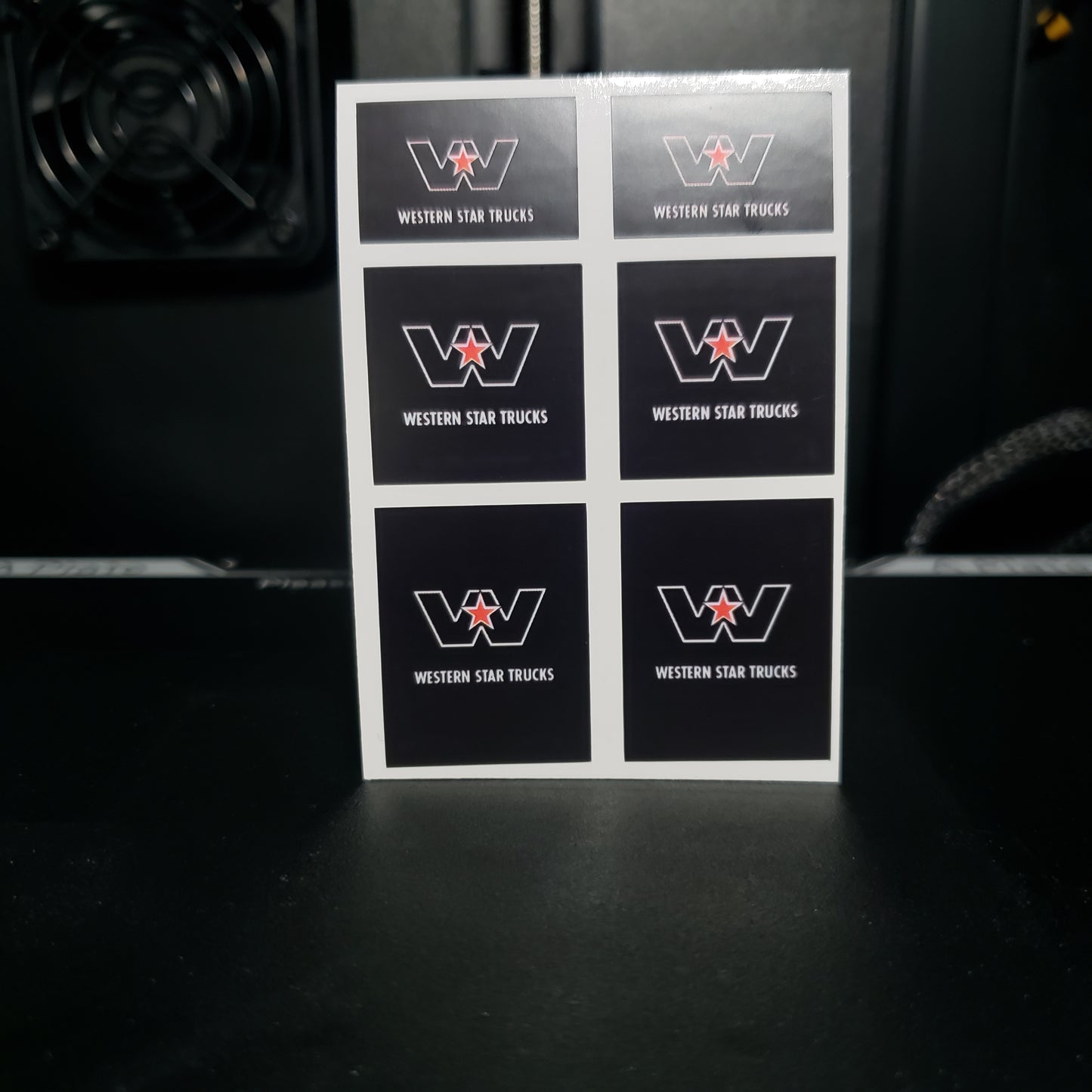 1/25 Western Star on Black MudFlap