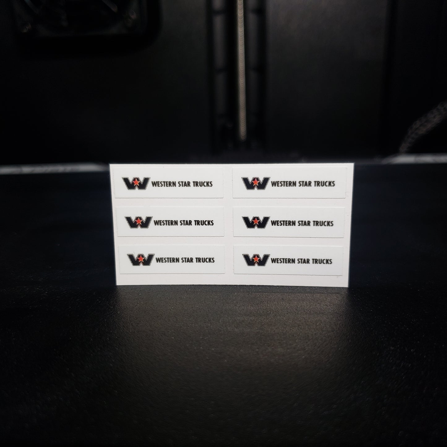 1/25 Western Star on White Quarter MudFlaps