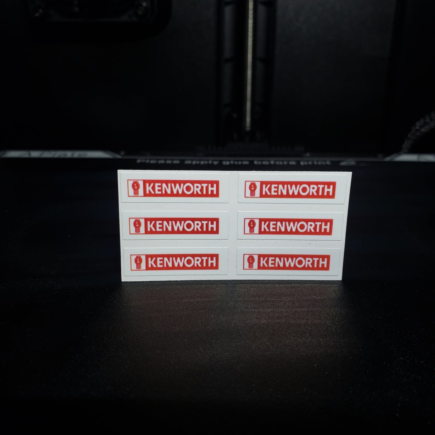 1/25 Kenworth on White Quarter MudFlaps