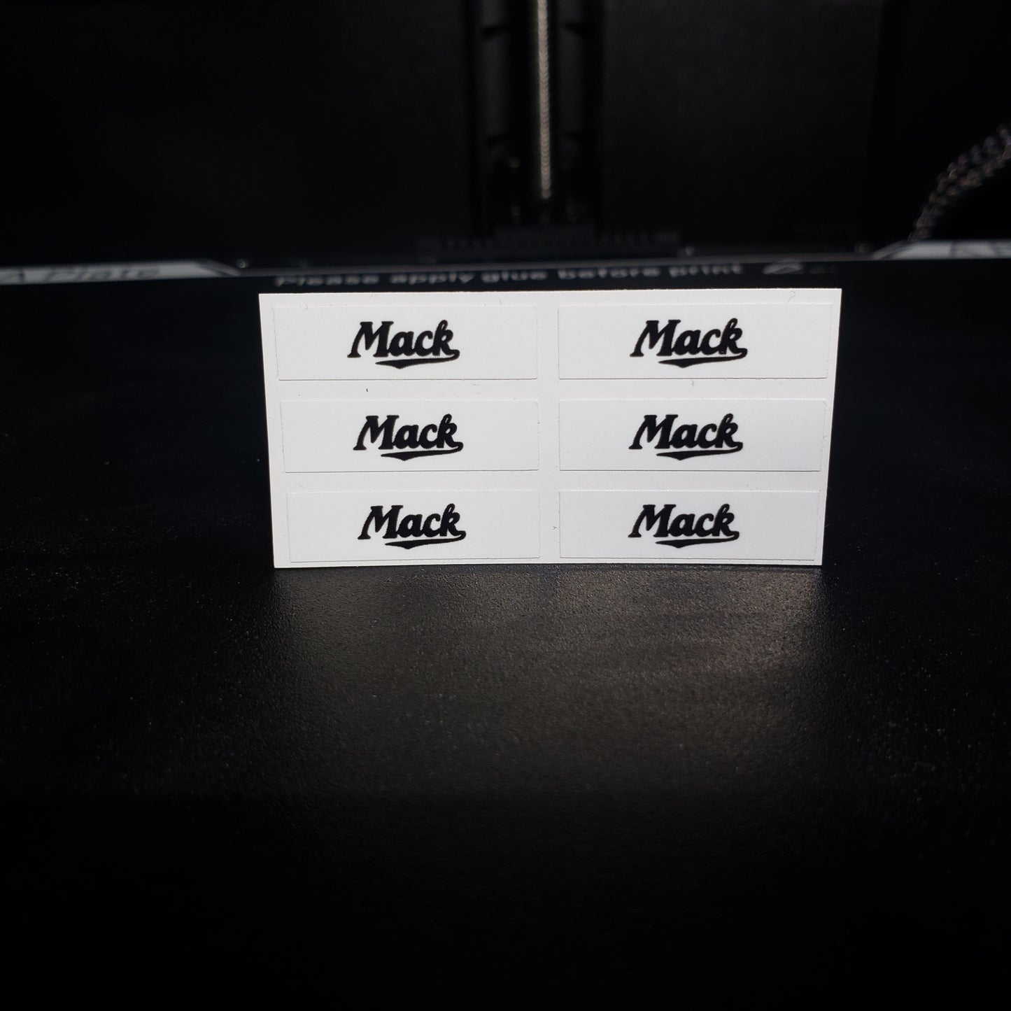 1/25 Oldschool Mack on White Quarter MudFlaps