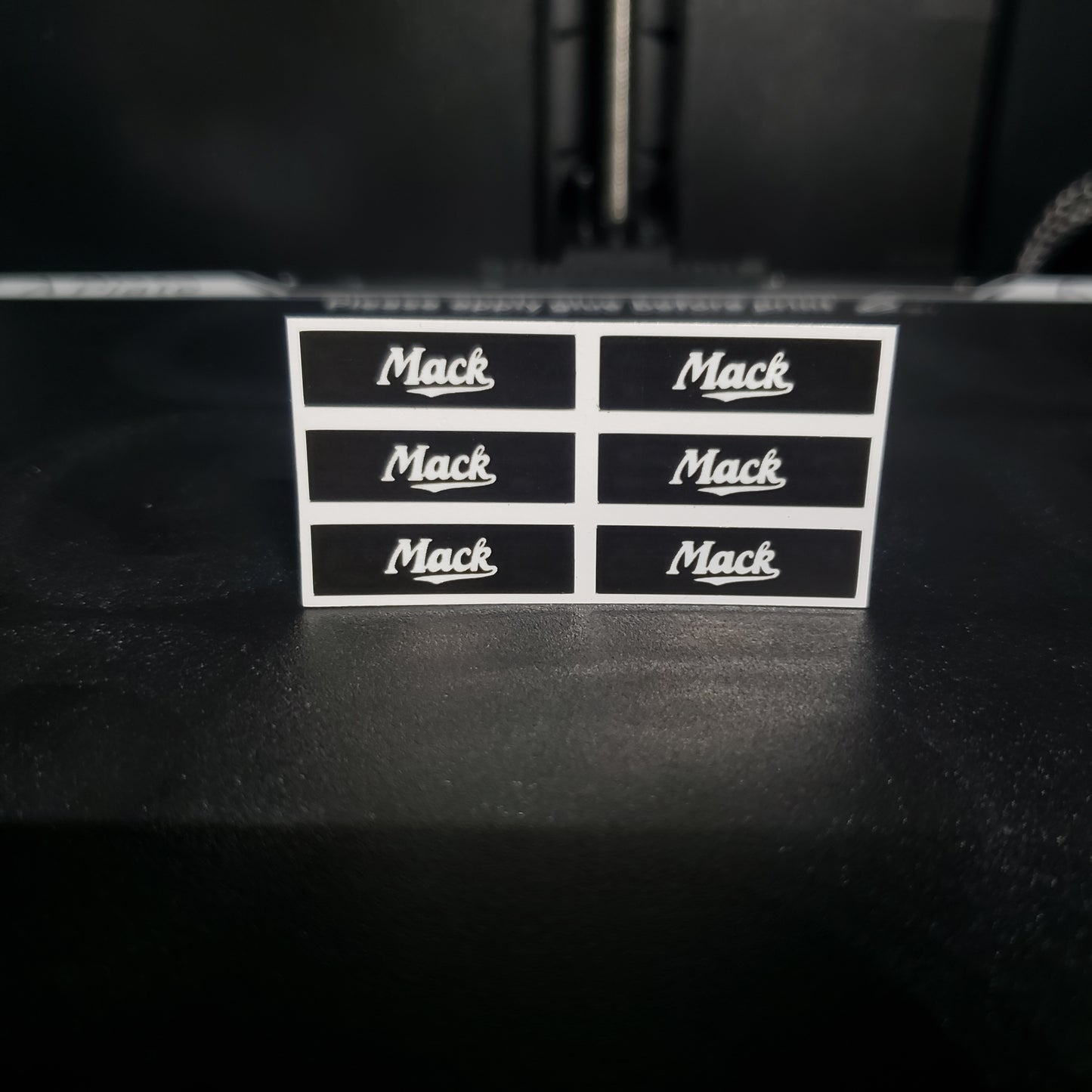 1/25 Oldschool Mack on Black Quarter MudFlaps
