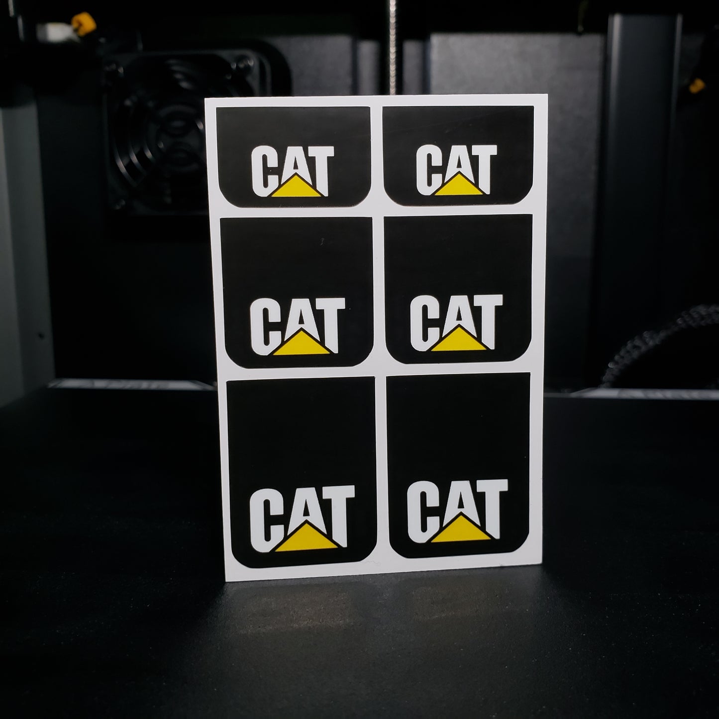 1/25 Yellow on Black MudFlap