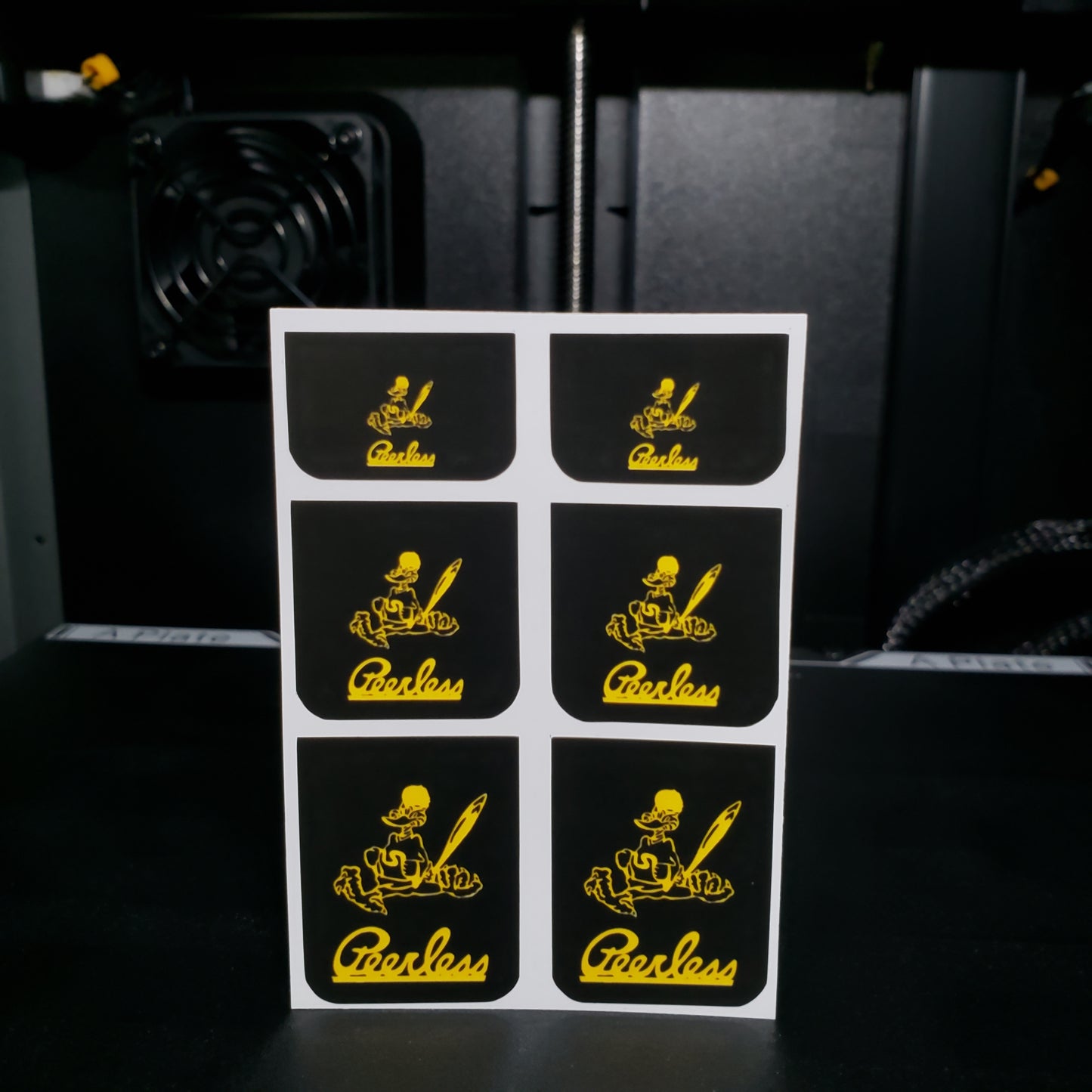 1/25 Peerless Yellow on Black MudFlap