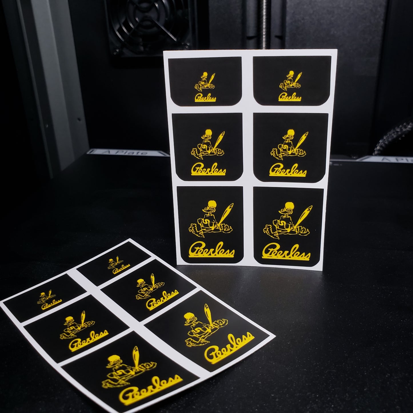 1/25 Peerless Yellow on Black MudFlap