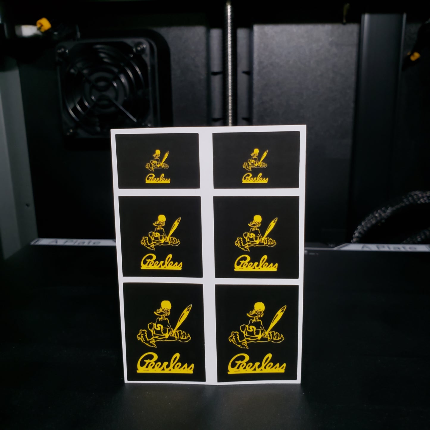 1/25 Peerless Yellow on Black MudFlap