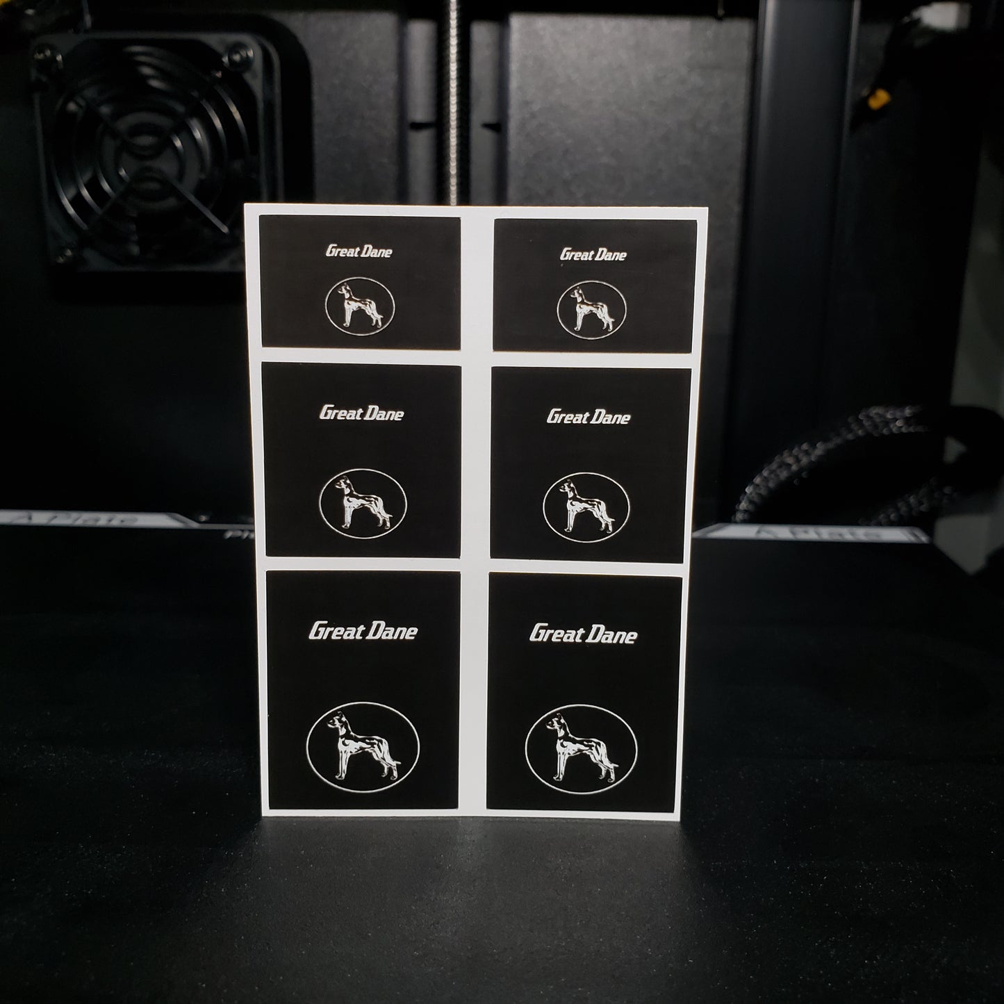 1/25 Great Dane Style #1 on Black MudFlap