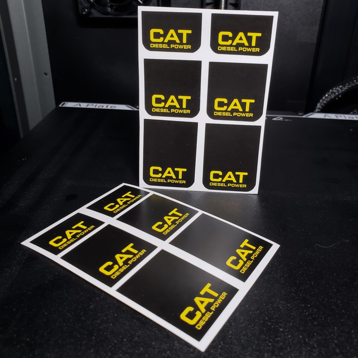 1/25 Oldschool Yellow on Black MudFlap