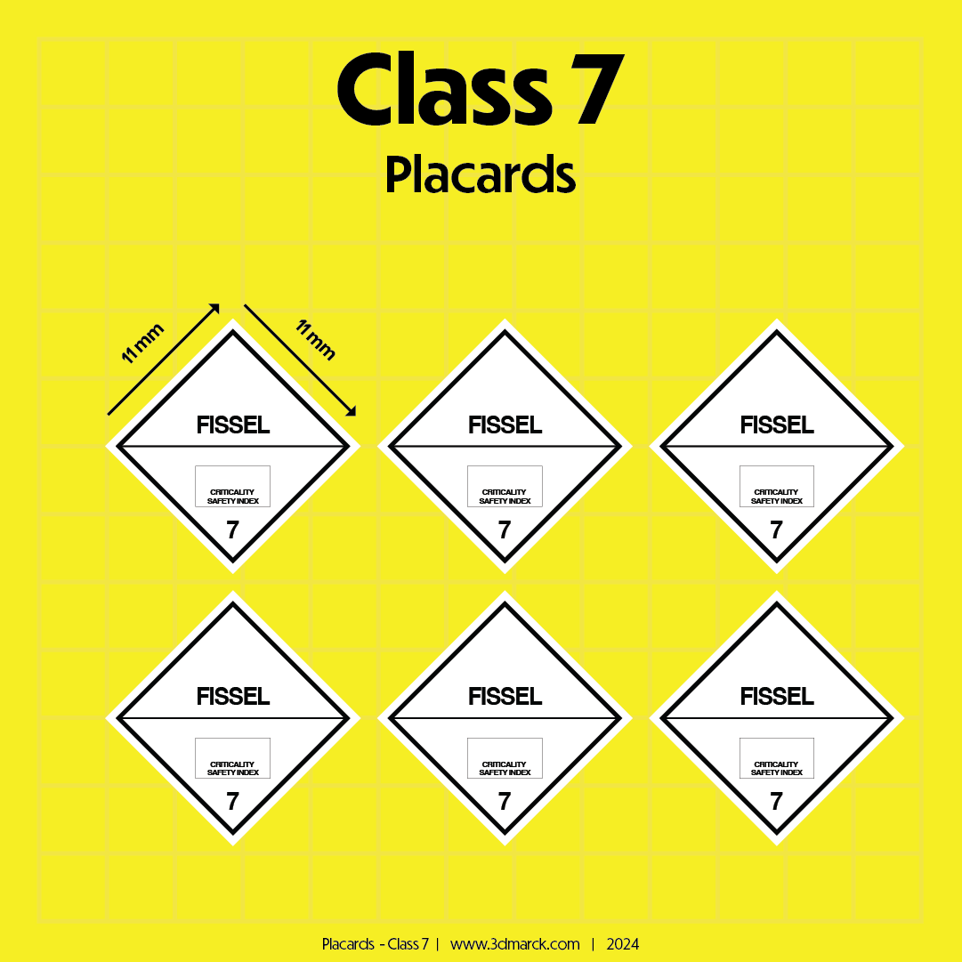 1/25 Class 7 Placards (Pack of 6)
