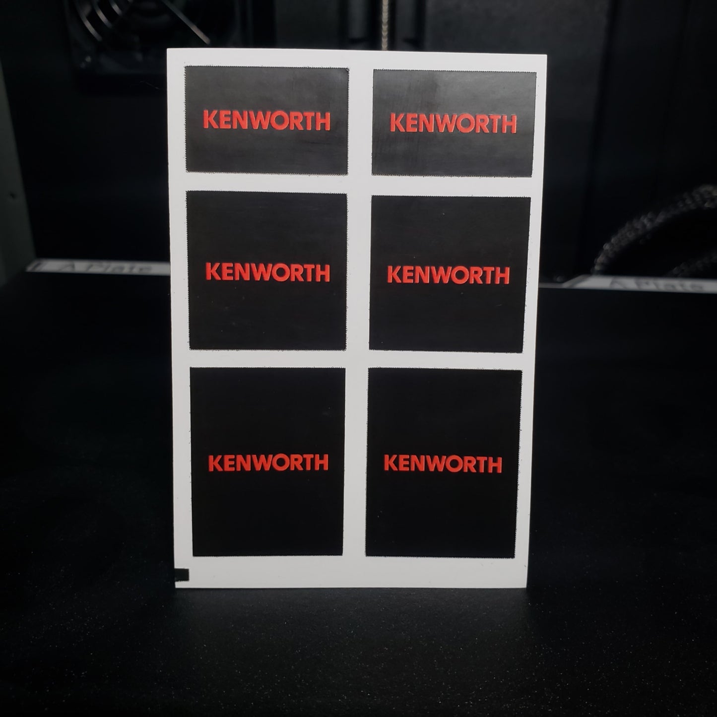 1/25 Kenworth Red on Black MudFlap