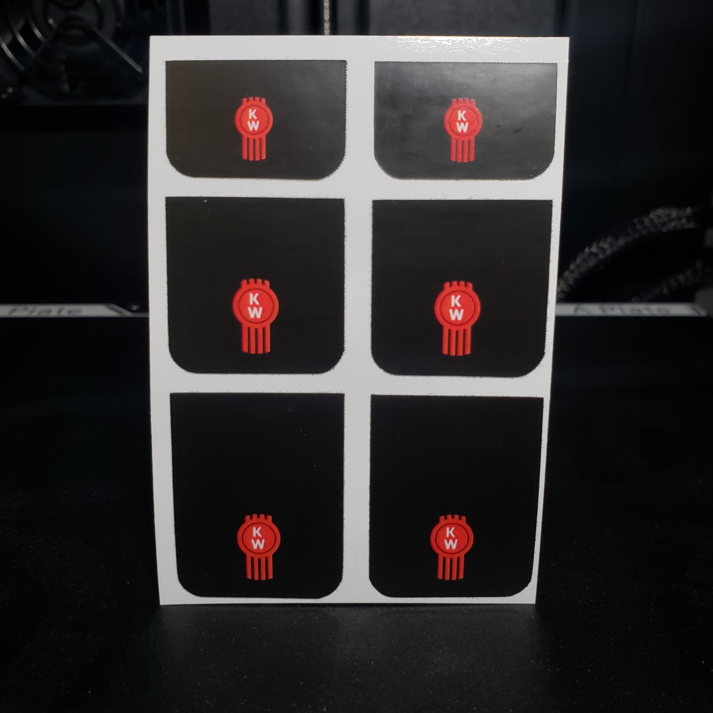 1/25 Kenworth Icon on Black MudFlap