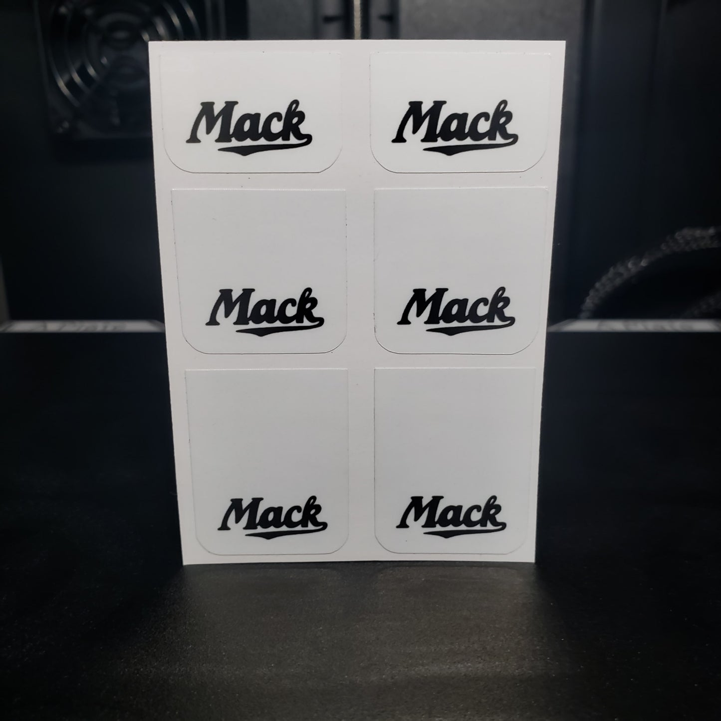 1/25 OldSchool Mack on White MudFlap