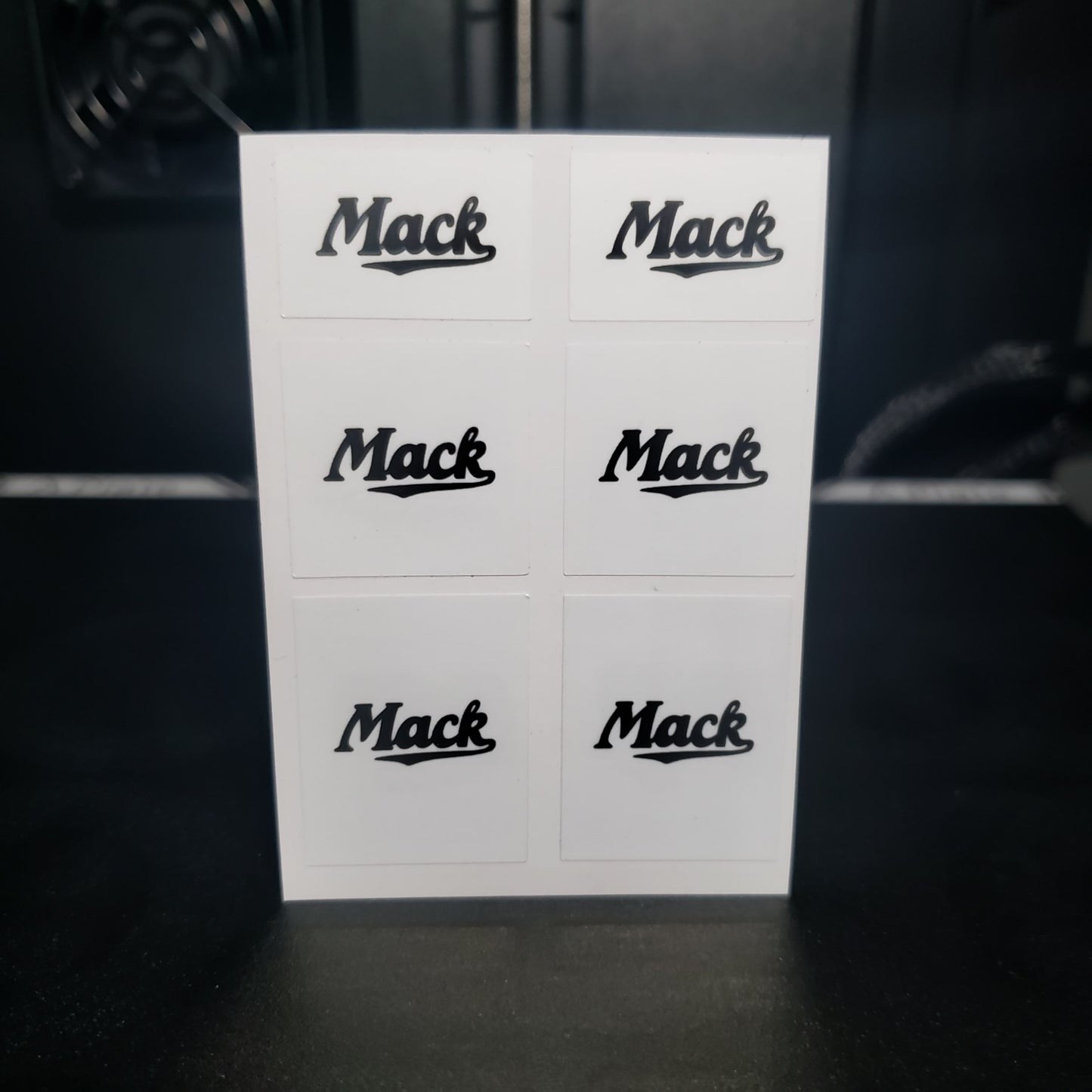 1/25 OldSchool Mack on White MudFlap