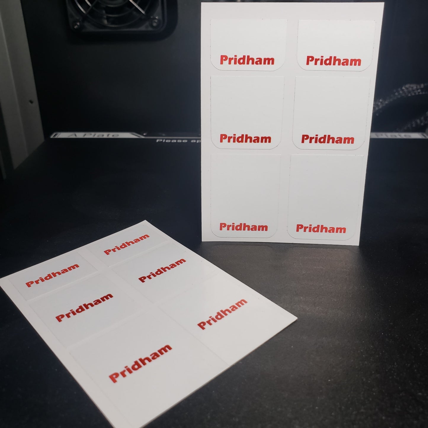 1/25 Pridham Red on White MudFlap