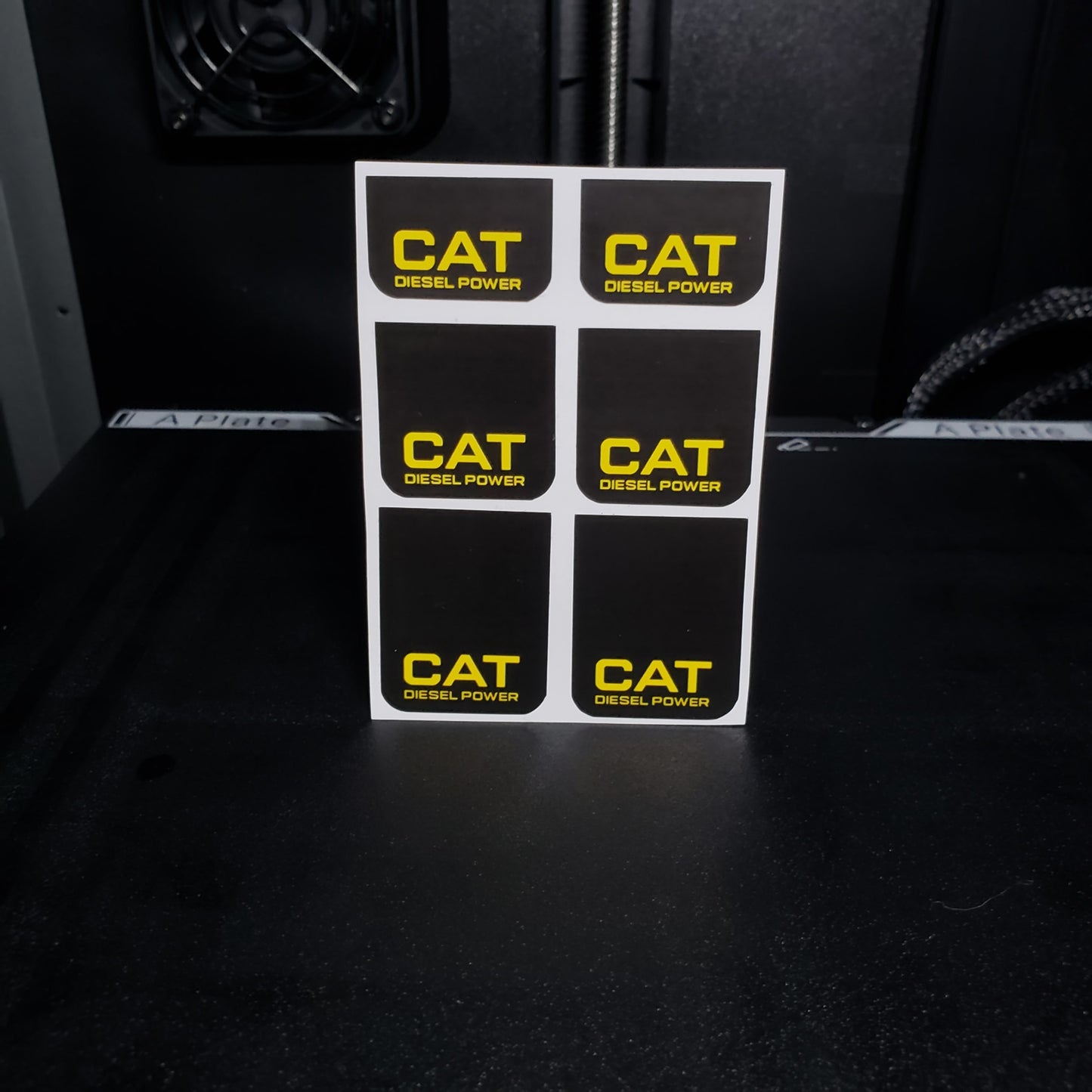 1/25 Oldschool Yellow on Black MudFlap