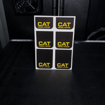 1/25 Oldschool Yellow on Black MudFlap